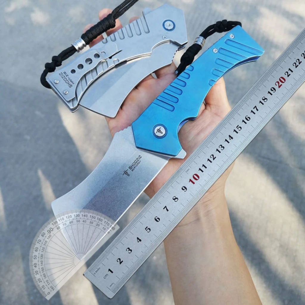 SHOOZIZ HAN318 folding knife 8Cr13Mov steel outdoor camping hunting hiking EDC tool bearing Stainless steel handle Pocket knive
SHOOZIZ HAN318 folding knife 8Cr13Mov steel outdoor camping hunting hiking EDC tool bearing Stainless steel handle Pocket knive