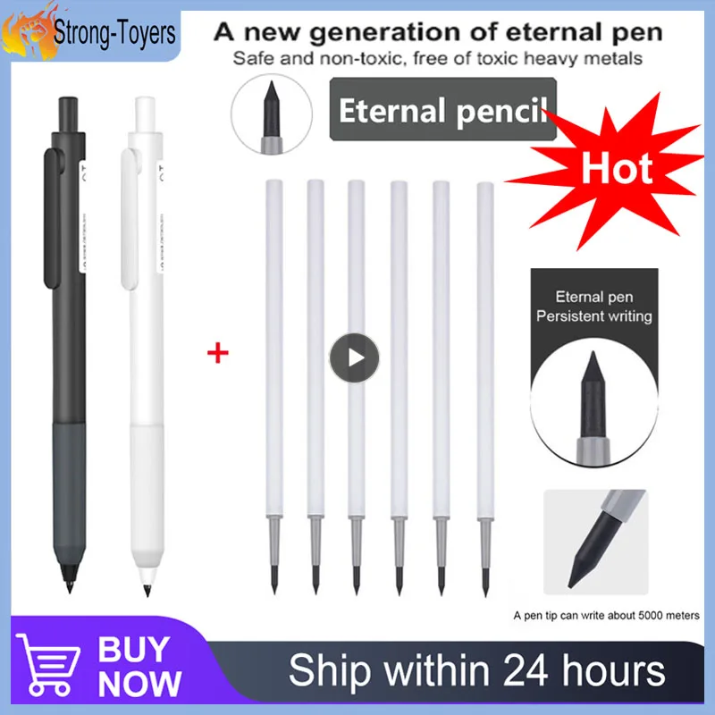 New With Eraser HB Eternal Pencil Set Unlimited Writing Inkless Pen Long-lasting Art Sketch Painting Supplies Office Stationery
New With Eraser HB Eternal Pencil Set Unlimited Writing Inkless Pen Long-lasting Art Sketch Painting Supplies Office Stationery