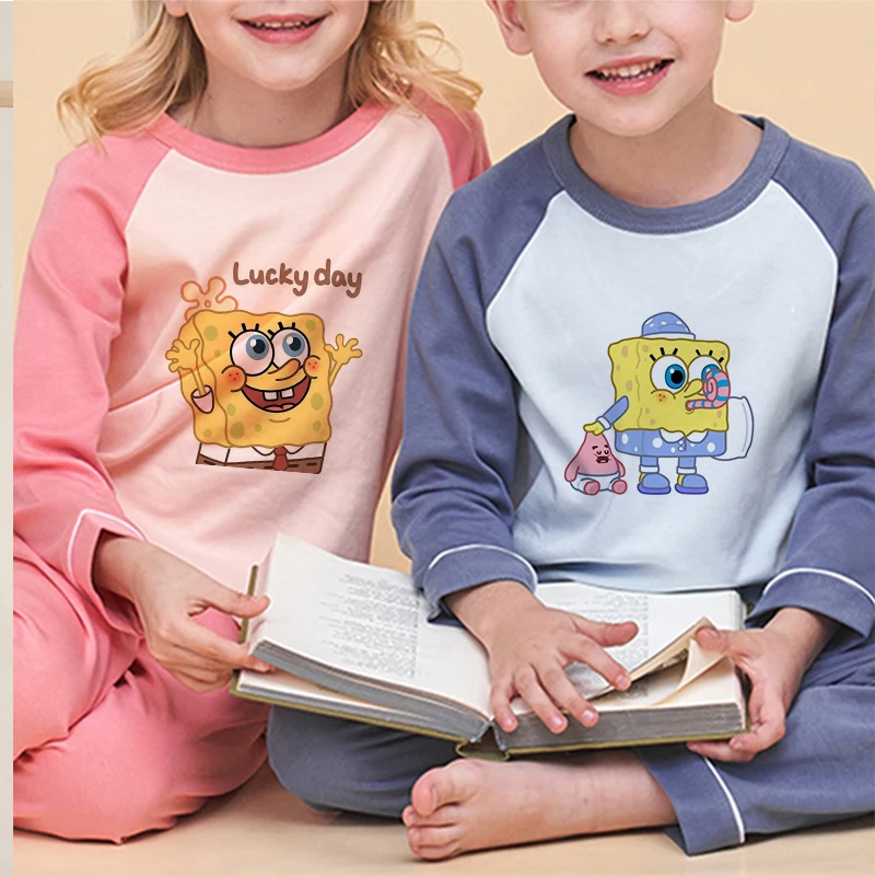 Potdemiel SpongeBob 100% Cotton Kids Pajamas Sets Baby Girls Boys Clothes Pijamas Childen Cartoon Long Sleeve Tshirt+Pants Sets
Potdemiel SpongeBob 100% Cotton Kids Pajamas Sets Baby Girls Boys Clothes Pijamas Childen Cartoon Long Sleeve Tshirt+Pants Sets