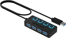 New SABRENT 4-Port USB 3.0 Hub, Slim Data USB Hub with 2 ft Extended Cable, for Mac, XPS, PC, Flash Drive, Mobile HDD (HB-UM43)
New SABRENT 4-Port USB 3.0 Hub, Slim Data USB Hub with 2 ft Extended Cable, for Mac, XPS, PC, Flash Drive, Mobile HDD (HB-UM43)