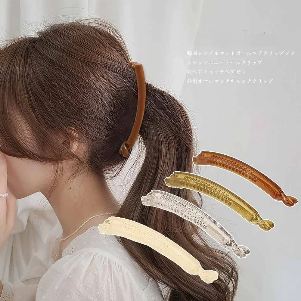 

Acrylic Simple Banana Clip Korean Women Back Head Ponytail Clip Temperament Elegant Hairpin Headdress Hair Styling Clip Hairclip