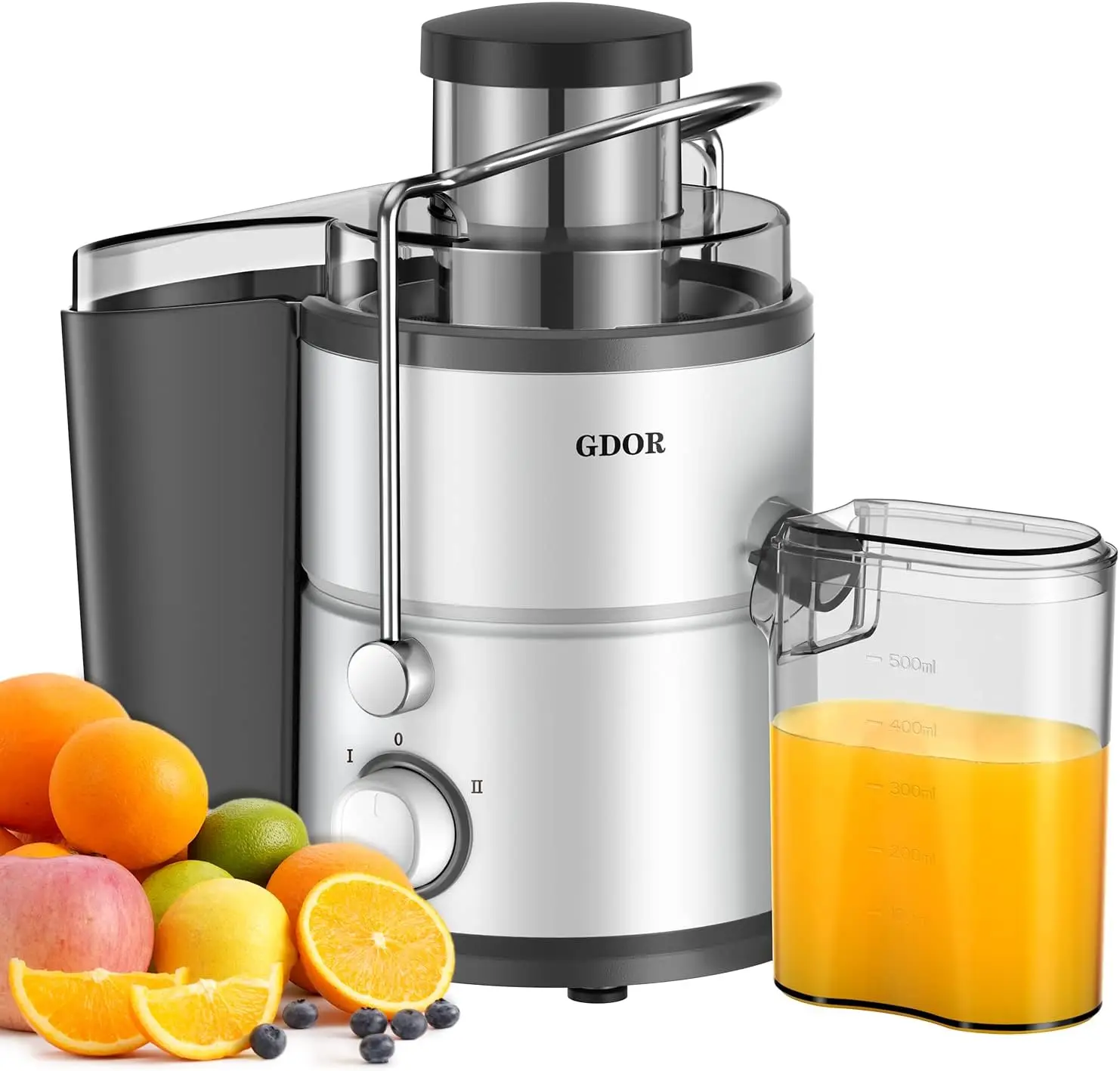 Juicer with 800W Motor, GDOR Juicer Machine with 3” Feed Chute, Dual Speeds Juice Maker for Fruits and Veggies, Anti-Drip
Juicer with 800W Motor, GDOR Juicer Machine with 3” Feed Chute, Dual Speeds Juice Maker for Fruits and Veggies, Anti-Drip