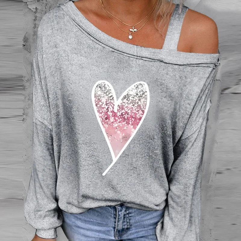 Женский топ с длинным рукавом, однотонный Повседневный Топ с принтом сердца и косыми плечами, весна-лето 2024
Женский топ с длинным рукавом, однотонный Повседневный Топ с принтом сердца и косыми плечами, весна-лето 2024
