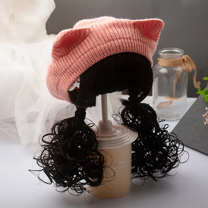Kids Girls Knit Beret Hat Long Hair Braid Wig Cap Autumn Winter Warm Fashion Outdoor Children Baby Hats and Caps Free Shipping
Kids Girls Knit Beret Hat Long Hair Braid Wig Cap Autumn Winter Warm Fashion Outdoor Children Baby Hats and Caps Free Shipping