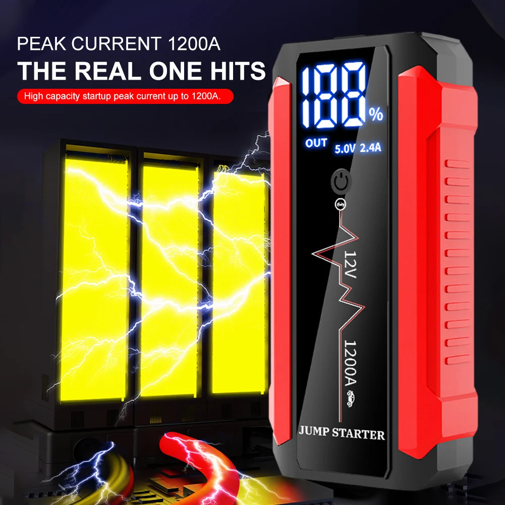 30000mAh Car Battery Jump Starter Power Bank Portable USB Fast Charger with LED Lamp 12V Emergency Booster Car Accessories
30000mAh Car Battery Jump Starter Power Bank Portable USB Fast Charger with LED Lamp 12V Emergency Booster Car Accessories