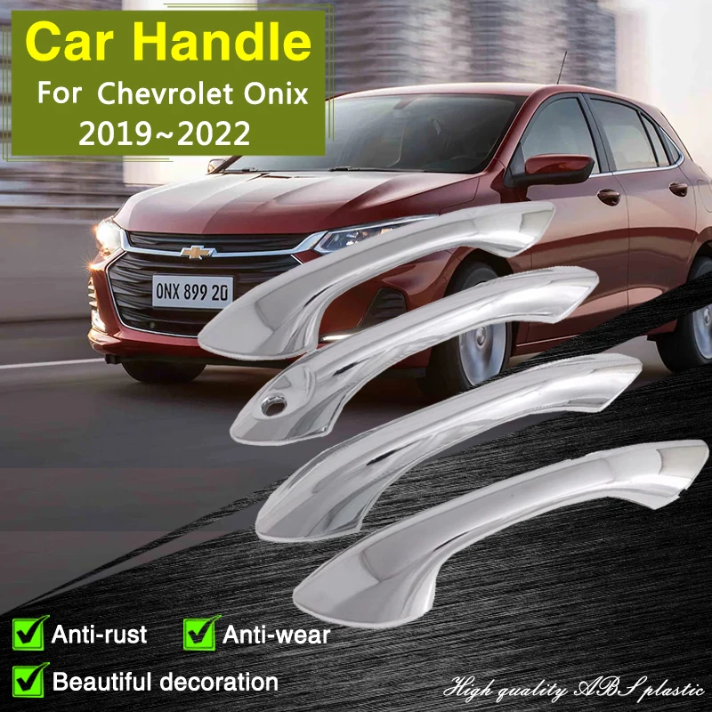 

Fit for Chevrolet Onix II 2019 2020 2021 2022 Chrome Outer Door Handle Cover Trim Car Cap Accessories Styling Sticker Decoration