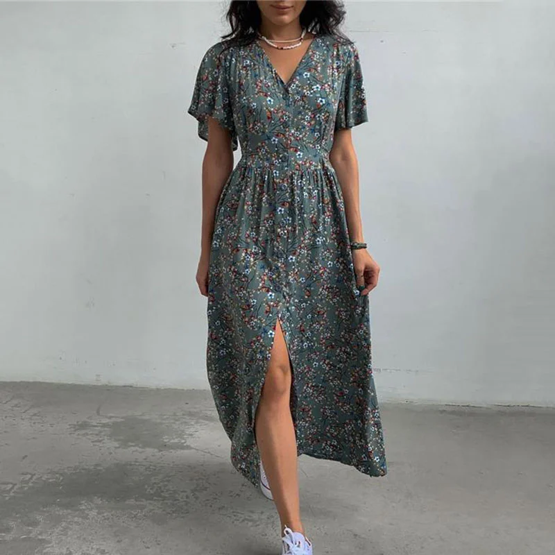 Dresses Woman Short Sleeve Dress Women Retro Vintage Floral Sweet Dress Robe Girl Loose High Split Maxi Dress Female Vestidos
Dresses Woman Short Sleeve Dress Women Retro Vintage Floral Sweet Dress Robe Girl Loose High Split Maxi Dress Female Vestidos