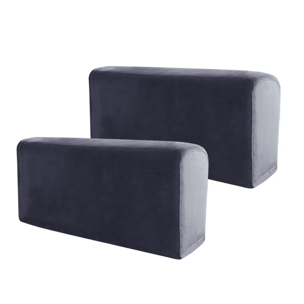 

Armrest Covers for Sofa Chair AntiSlip Furniture Protectors Silver Fox Material Stain resistant 2pcs for Couch Armchair