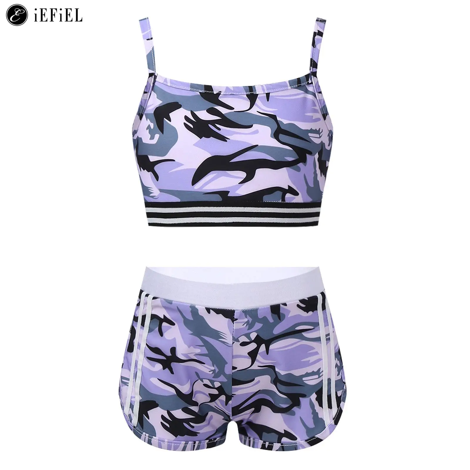 Kids Girls 2 Piece Dance Outfit Spaghetti Straps Crop Tops with Shorts Bottoms Gymnastic Workout Athletic Tracksuit Dancewear
Kids Girls 2 Piece Dance Outfit Spaghetti Straps Crop Tops with Shorts Bottoms Gymnastic Workout Athletic Tracksuit Dancewear