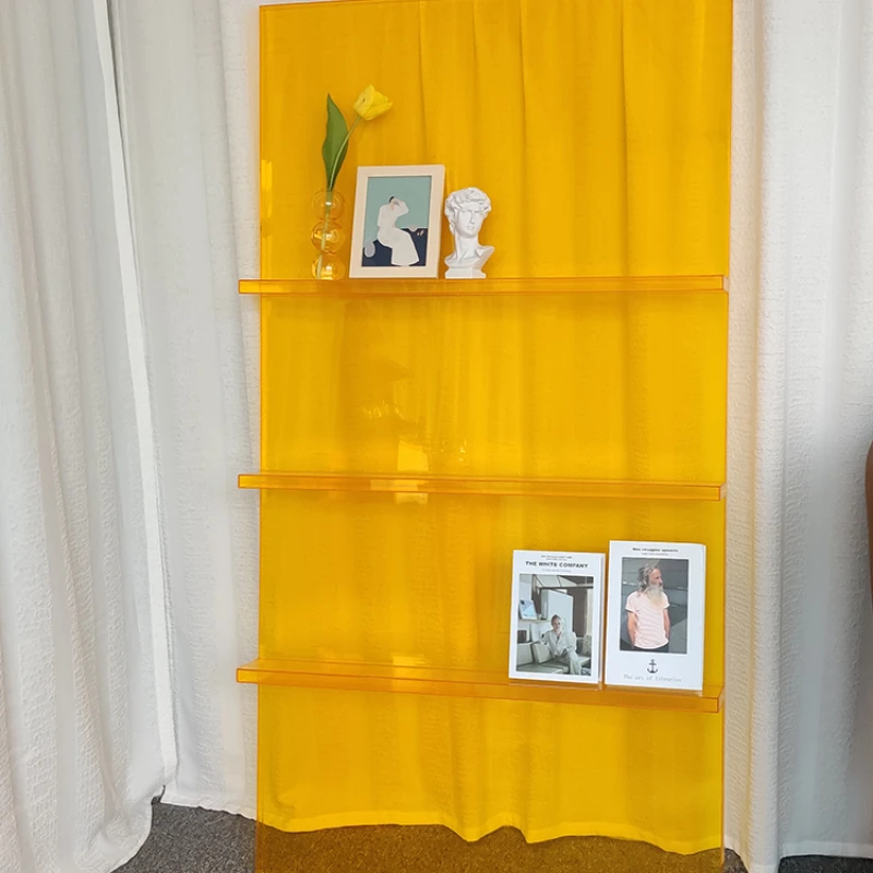 Minimalist modern wall bookshelf, blue orange acrylic storage magazine rack, internet celebrity clothing store display rack
Minimalist modern wall bookshelf, blue orange acrylic storage magazine rack, internet celebrity clothing store display rack