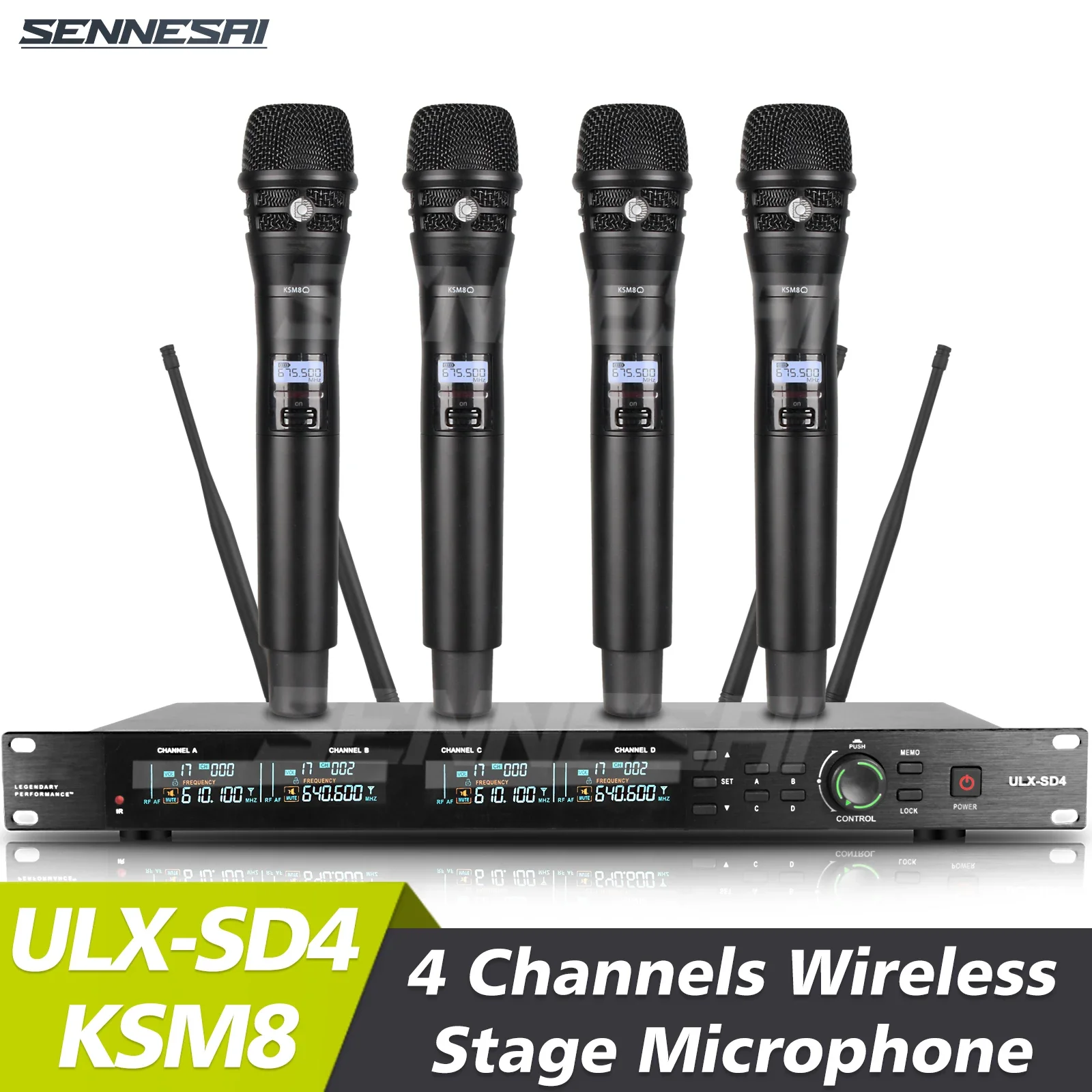 TOP!ULX-SD4 KSM8 Wireless Microphone (Whole Metal) 4 Channels UHF Professional Mic Dynamic Handheld For Party Karaoke Church
TOP!ULX-SD4 KSM8 Wireless Microphone (Whole Metal) 4 Channels UHF Professional Mic Dynamic Handheld For Party Karaoke Church