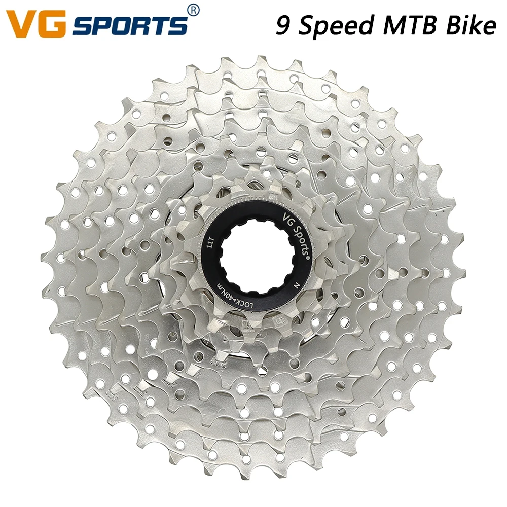 VG SPORTS 9 Speed Freewheel 11-36T Mountain Road Bike Silver Wear Resistant Lightweight 9v Cassette Sprocket for Shimano Sram
VG SPORTS 9 Speed Freewheel 11-36T Mountain Road Bike Silver Wear Resistant Lightweight 9v Cassette Sprocket for Shimano Sram