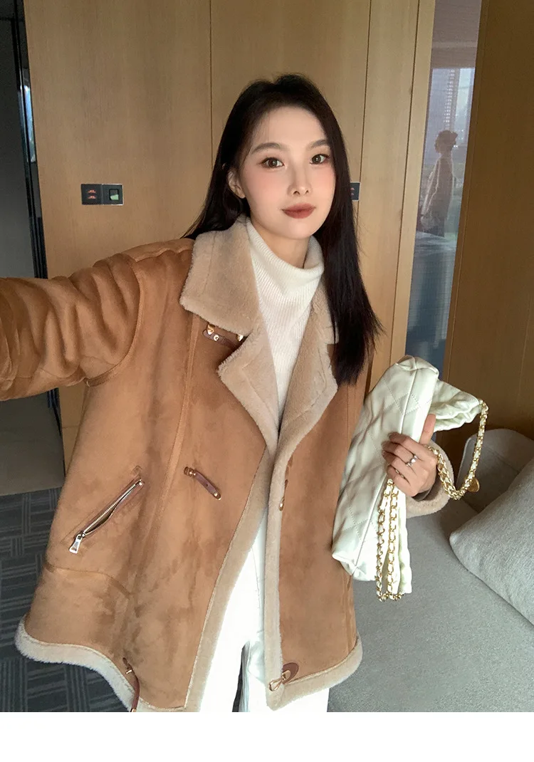 2024Hot Sale Pure Wool Fur Coat Women's Lamb Fur Jacket Female Artificial Fur Integrated Coat Light Luxury Retro 100% Wool Outwe
2024Hot Sale Pure Wool Fur Coat Women's Lamb Fur Jacket Female Artificial Fur Integrated Coat Light Luxury Retro 100% Wool Outwe