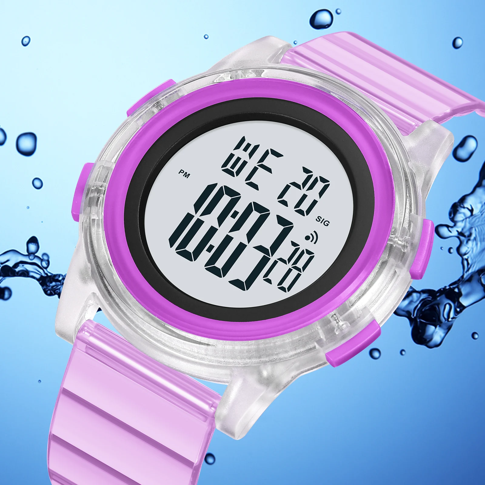 SKMEI Fashion Electronic Watch Teen Student Alarm Clock Calendar Luminous Waterproof Transparent Strap Trend Ladies Watch 1997
SKMEI Fashion Electronic Watch Teen Student Alarm Clock Calendar Luminous Waterproof Transparent Strap Trend Ladies Watch 1997