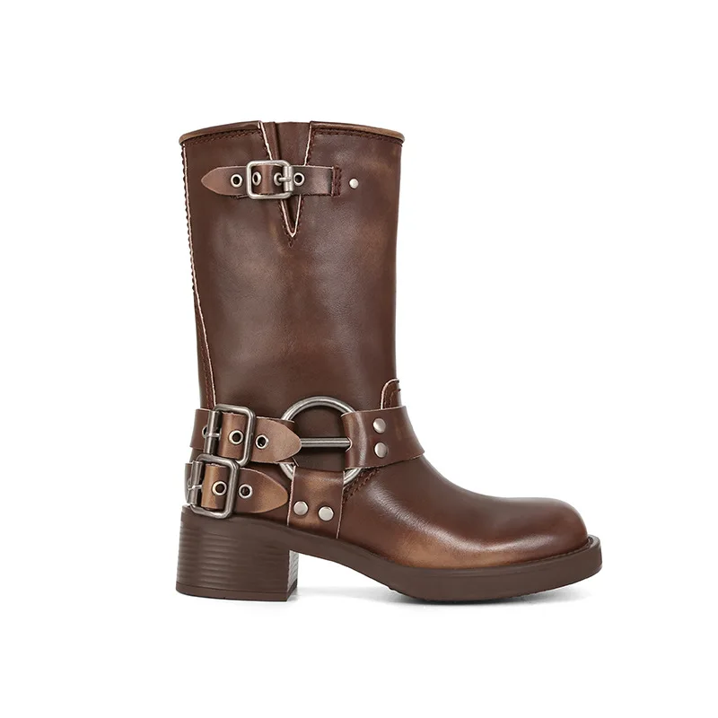 Vintage Long Boots Thick Heel High Barrel Boots Motorcycle Boots Punk Style Women's Fashion M2iu New Cowboy boots knight boots
Vintage Long Boots Thick Heel High Barrel Boots Motorcycle Boots Punk Style Women's Fashion M2iu New Cowboy boots knight boots
