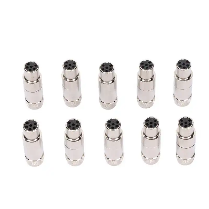 10 Pcs XLR Female Head Mini Full Metal 6 Pin Female Connector for Microphone Cable Interface
10 Pcs XLR Female Head Mini Full Metal 6 Pin Female Connector for Microphone Cable Interface