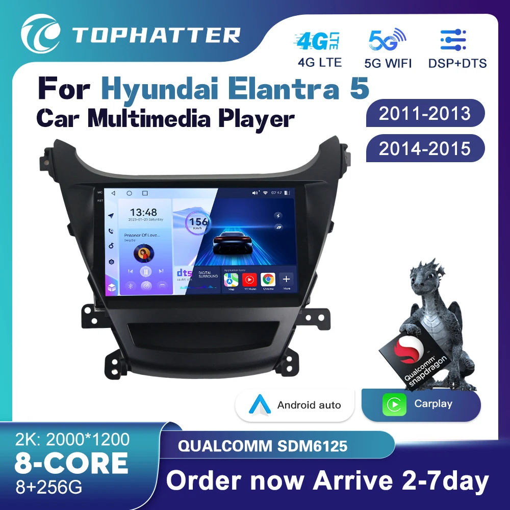 Android 13 Wireless Carplay Android auto Car Radio for Hyundai Elantra 2011-2013 GPS navigation WiFi multimedia player 2din 4G
Android 13 Wireless Carplay Android auto Car Radio for Hyundai Elantra 2011-2013 GPS navigation WiFi multimedia player 2din 4G