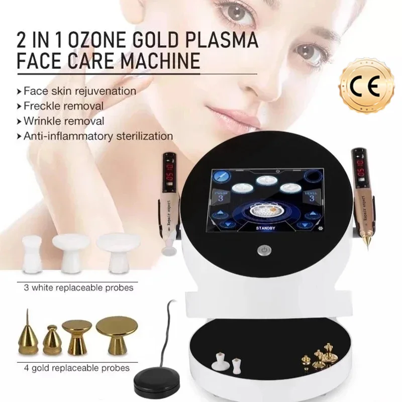 

Health Beauty Portable 2 in 1 Cold Plasma Ozone Pen For Face Spot Removal Skin Eyelid Lifting Mole Remove Plasma Wrinkle Removal