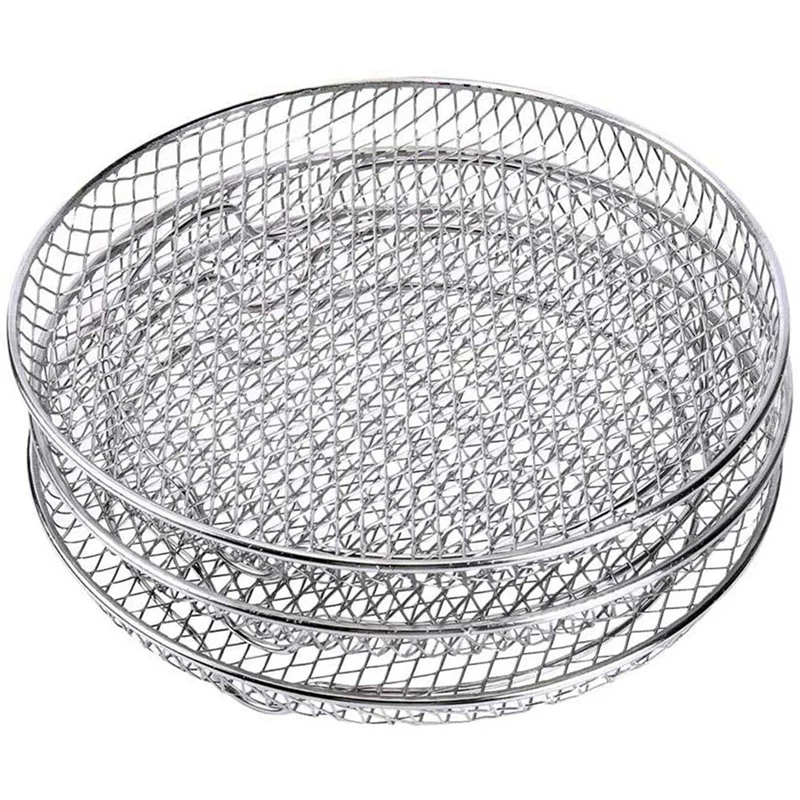 3X Air Fryer Three Stackable Dehydrator Racks For Gowise Ninja Stainless Steel Air Fryer Rack Fit All 4.2-5.8QT
3X Air Fryer Three Stackable Dehydrator Racks For Gowise Ninja Stainless Steel Air Fryer Rack Fit All 4.2-5.8QT