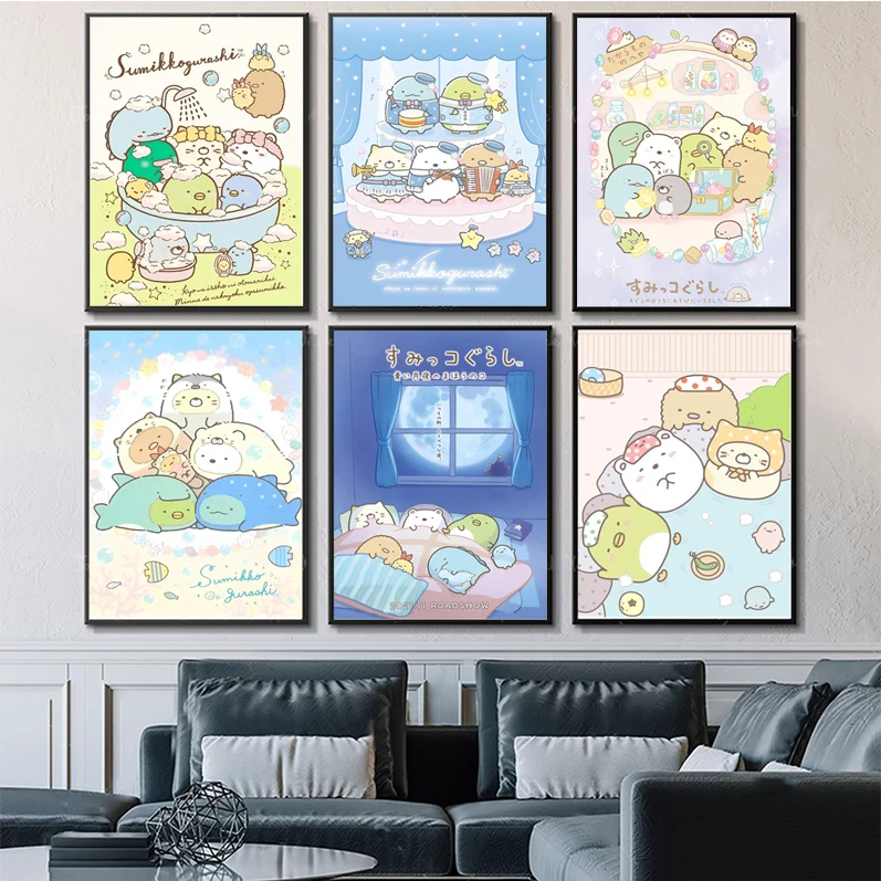 Kawaii Sumikko Gurashi Poster Self-adhesive Art Poster Whitepaper Prints Posters Artwork Aesthetic Art Wall Painting
Kawaii Sumikko Gurashi Poster Self-adhesive Art Poster Whitepaper Prints Posters Artwork Aesthetic Art Wall Painting
