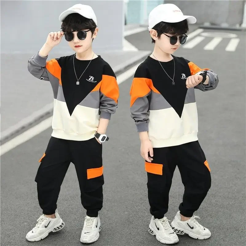 

Spring Autumn Boys Clothing Sets Fashion Teen Sweatshirt + Pants Sports Childrens Clothes Suit Kids Tracksuit 5 6 8 10 12 Years