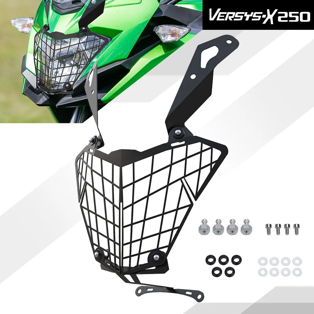 Мотоциклетная решетка для передней фары, фотолампы для Kawsaki, фотолампы Versys-x 250 300 ABS 2017-2023
Мотоциклетная решетка для передней фары, фотолампы для Kawsaki, фотолампы Versys-x 250 300 ABS 2017-2023