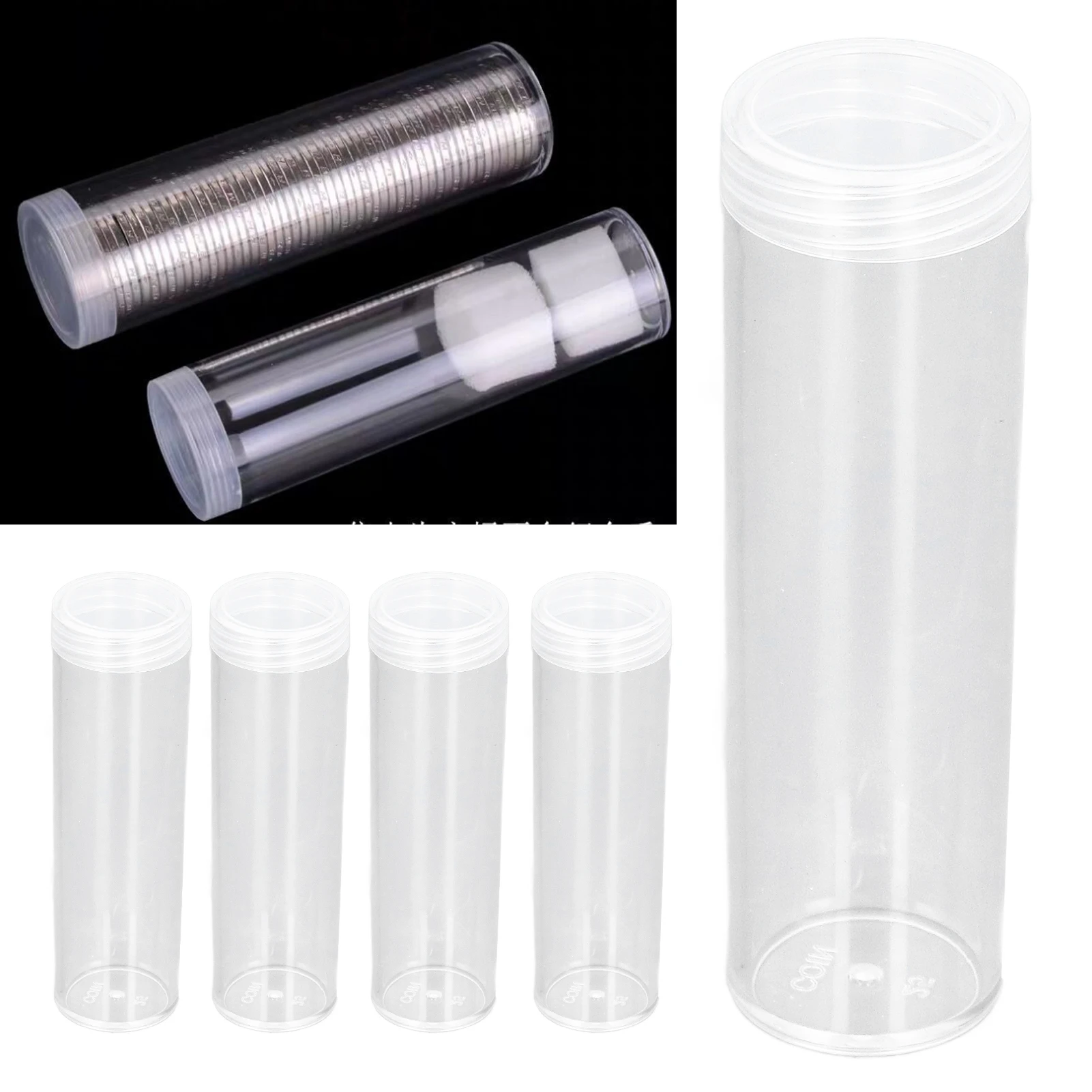 Round Clear Tube Plastic Storage Tubes with Cushion Sponge for 25mm / 0.98in Collection Round Clear Tube
Round Clear Tube Plastic Storage Tubes with Cushion Sponge for 25mm / 0.98in Collection Round Clear Tube