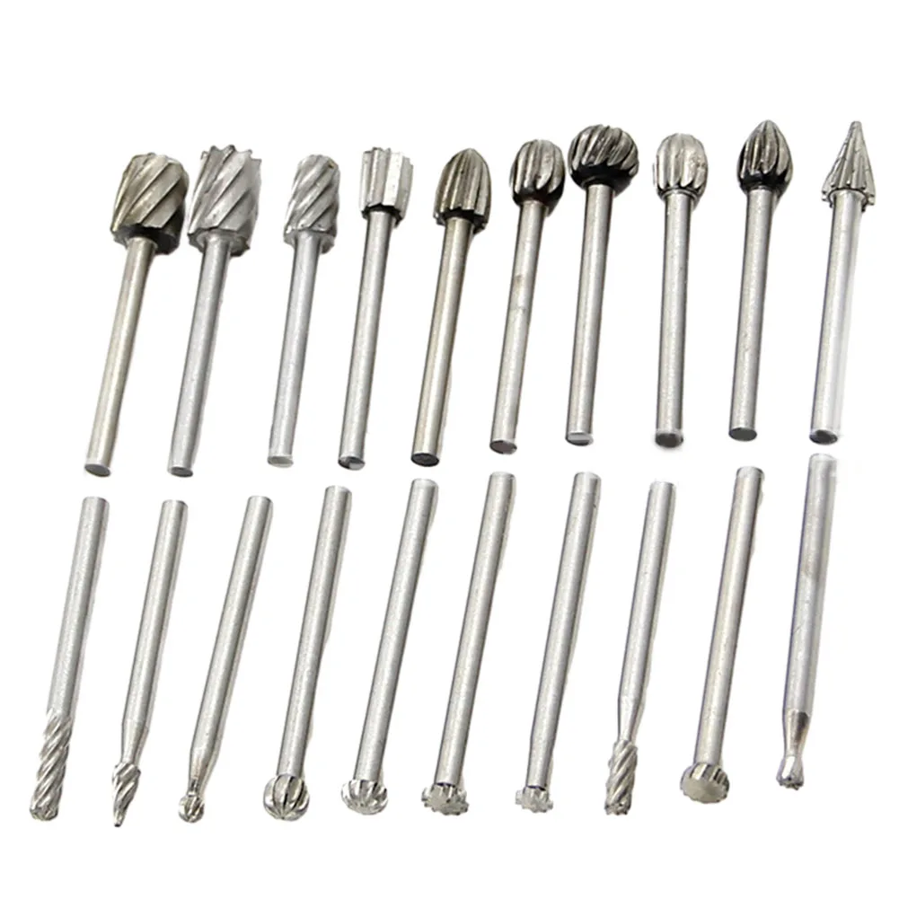 20PCS HSS Rotary Burr Set Drill Bits Milling Cutter Rotary Tool Grinding Heads Woodworking Drilling Carving Engraving Polishing
20PCS HSS Rotary Burr Set Drill Bits Milling Cutter Rotary Tool Grinding Heads Woodworking Drilling Carving Engraving Polishing