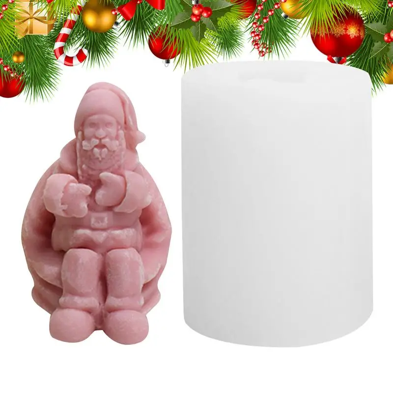 

Santa Claus Candle Mold 3D Silicone Mold Candle Making Molds Christmas candle mold diy Christmas tree snowman moose witch