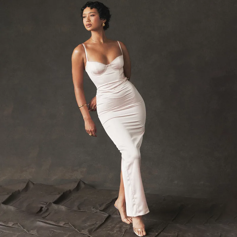 Peling Sexy Fashion Women Dress Elegant V-Neck Long Dresses Zipper Lace Adjustable Spaghetti Straps Night Club Streetwear Robe
Peling Sexy Fashion Women Dress Elegant V-Neck Long Dresses Zipper Lace Adjustable Spaghetti Straps Night Club Streetwear Robe