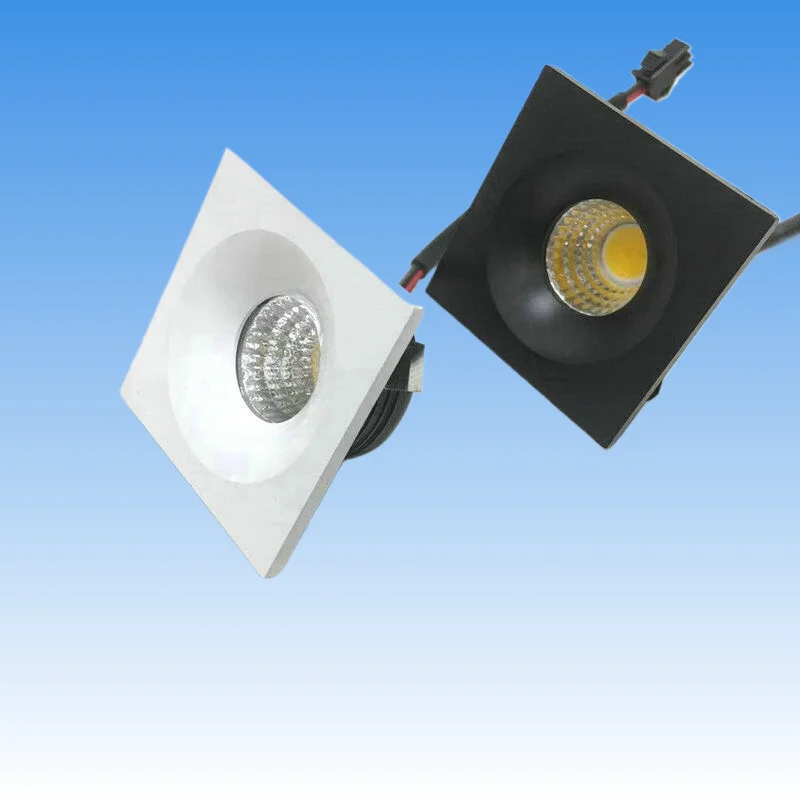 

Cob Cabinet Спот Потолочный En Aluminium Carré Dimmable Plafond Downlight 3W Ac85-265V Dc12V Encastré Led Spot Light L