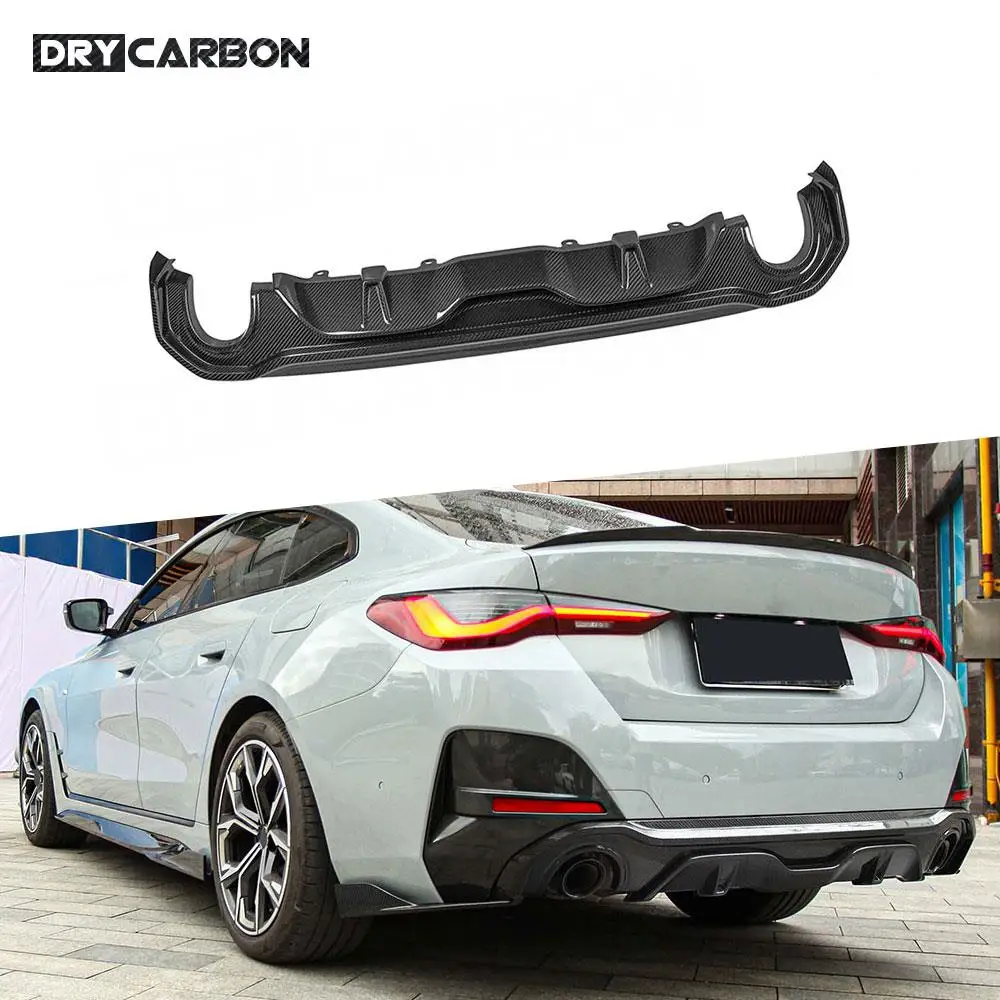 

for BMW 4 Series G26 M Sport Sedan 2020+ Rear Bumper Diffuser Lip Car Accessories Dry Carbon Fiber Rear Diffuser Lip Spoiler