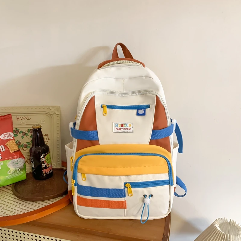 Nylon Zipper Ladies Backpacks Large Capacity Bags for Women 2024 New Contrasting Colors Free Shipping Mochilas Para Mujer
Nylon Zipper Ladies Backpacks Large Capacity Bags for Women 2024 New Contrasting Colors Free Shipping Mochilas Para Mujer