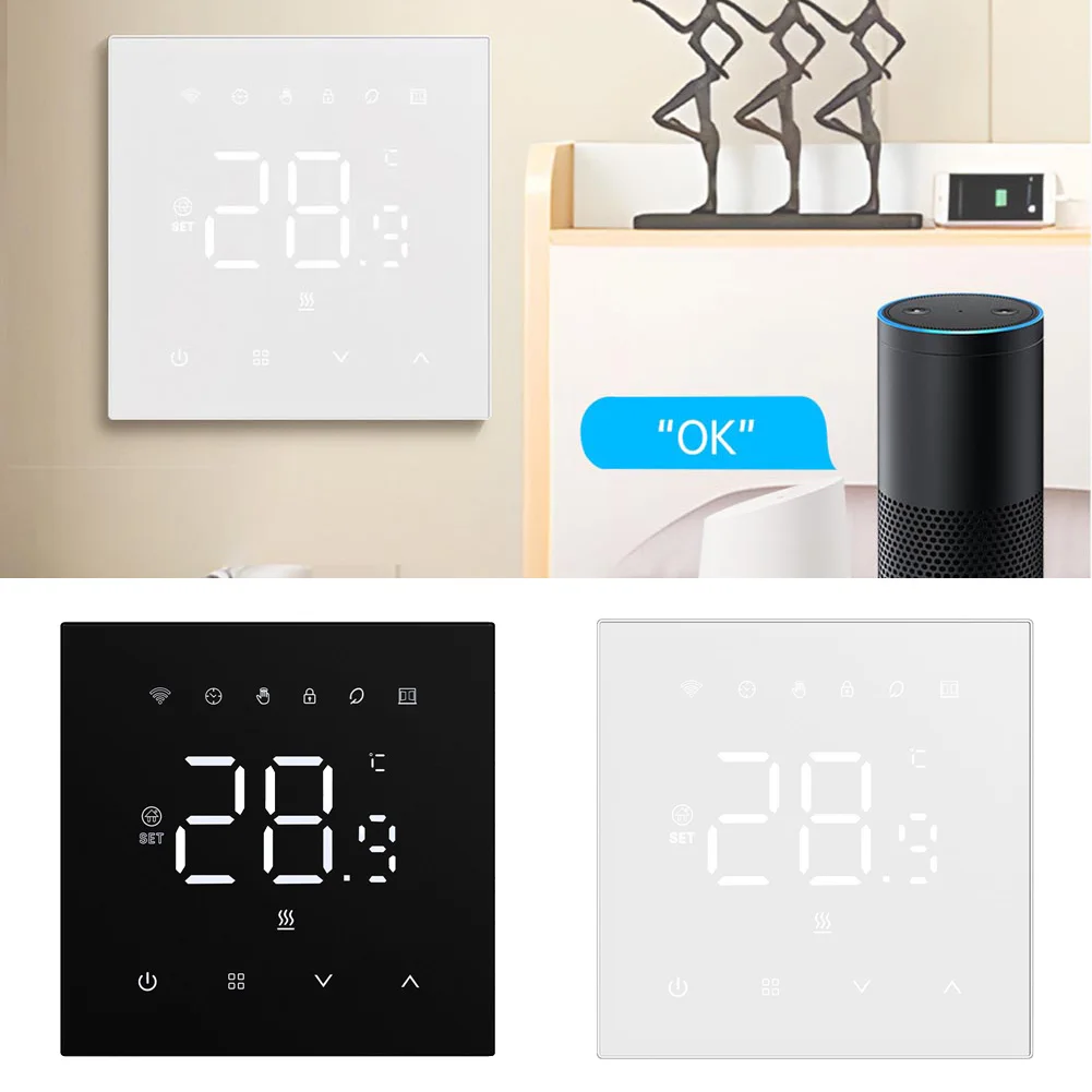 For Tuya WiFi Heating Thermostat 220V Smart Electric Floor Heating Water Boiler Temperature Controller LCD Display Touch Screen
For Tuya WiFi Heating Thermostat 220V Smart Electric Floor Heating Water Boiler Temperature Controller LCD Display Touch Screen