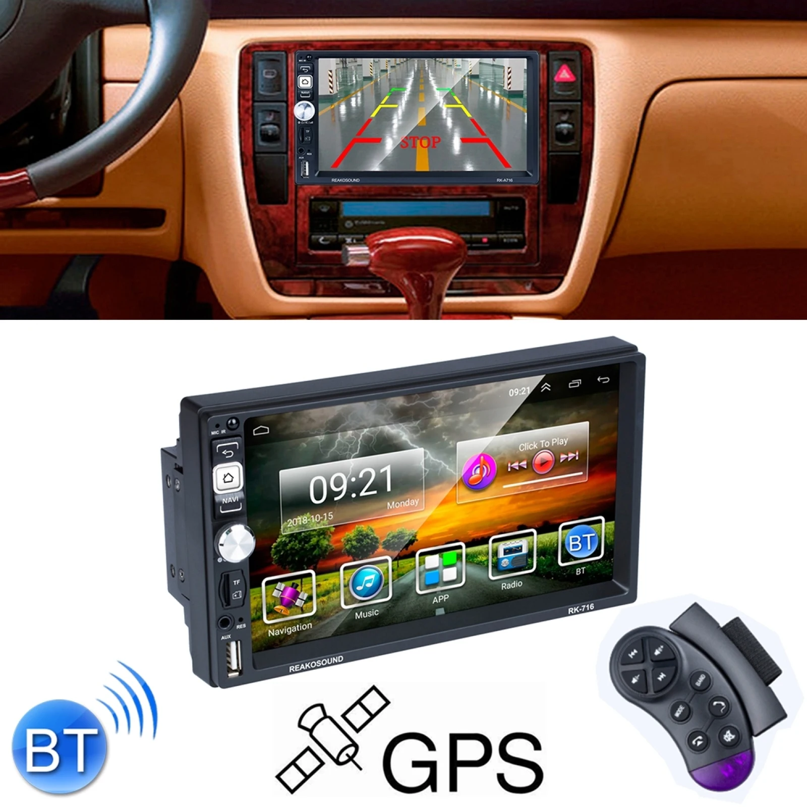 RK-A716 7 inch Universal Android 8.1 Car Radio Receiver MP5 Player, Support FM & Bluetooth & Phone Link & WIFI with Remote
RK-A716 7 inch Universal Android 8.1 Car Radio Receiver MP5 Player, Support FM & Bluetooth & Phone Link & WIFI with Remote