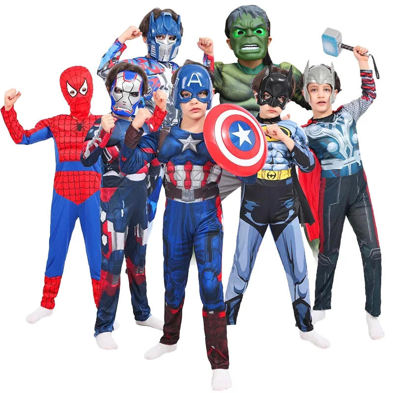 

Anime Superhero Muscle Cosplay Costume Movie Avengers Captain America Iron Man Fantasy Clothing New Year Party