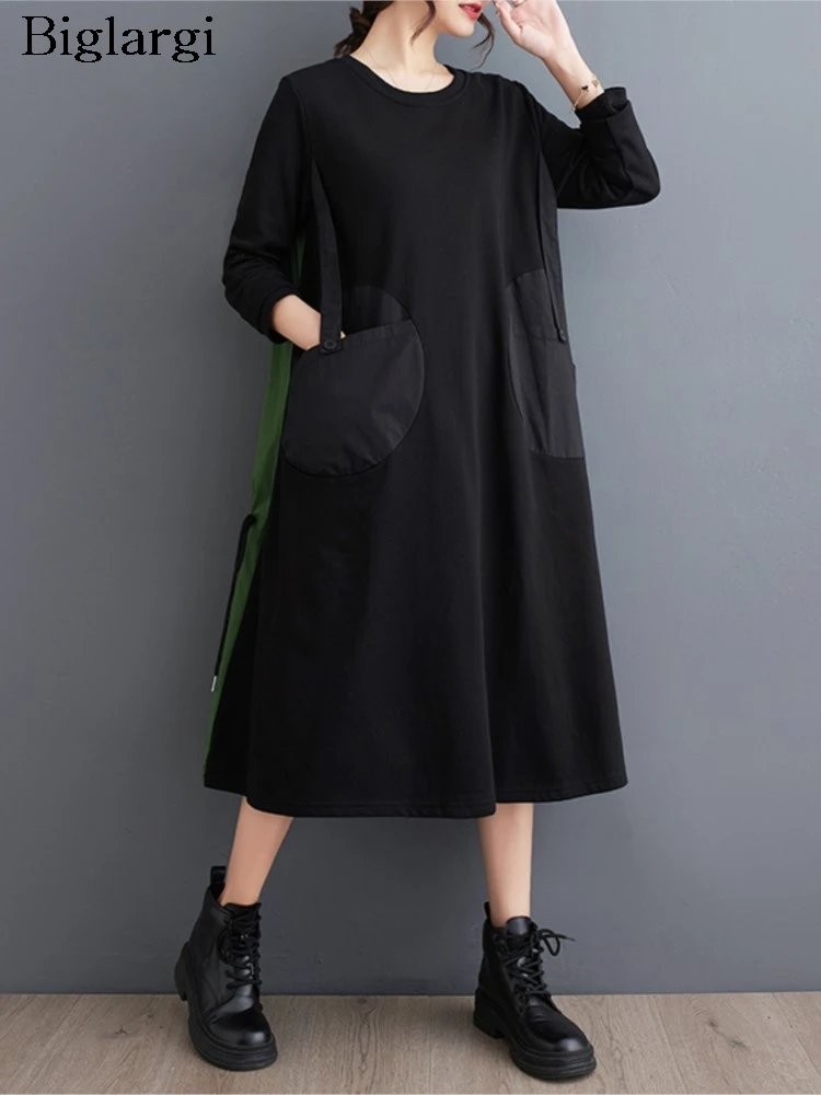 Oversized Spring Midi Dress Women Ruffle Pleated Loose Patchwork Modis Casual Ladies Dresses Long Sleeve Woman Sweatshirt Dress
Oversized Spring Midi Dress Women Ruffle Pleated Loose Patchwork Modis Casual Ladies Dresses Long Sleeve Woman Sweatshirt Dress