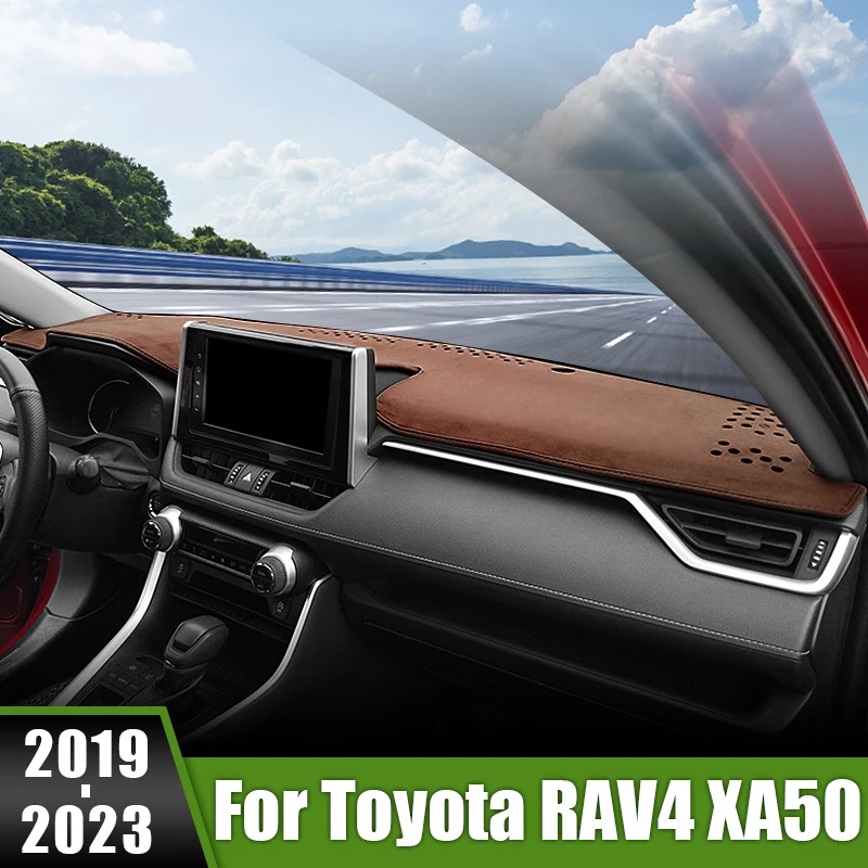 

For Toyota RAV4 XA50 RAV 4 Hybrid 2019 2020 2021 2022 2023 Car Dashboard Cover Avoid Light Pads Sun Shade Mats Non-Slip Carpets