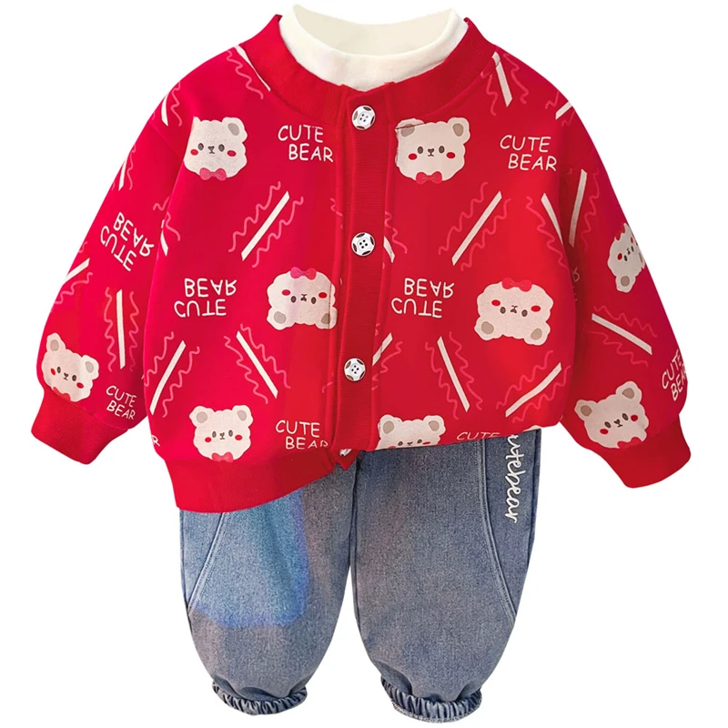 Baby Girls Clothing Sets Boys Plush Cardigan Jacket Pants Winter Infant Clothes Cartoon Bear Kids Sportswear Children Outfits
Baby Girls Clothing Sets Boys Plush Cardigan Jacket Pants Winter Infant Clothes Cartoon Bear Kids Sportswear Children Outfits