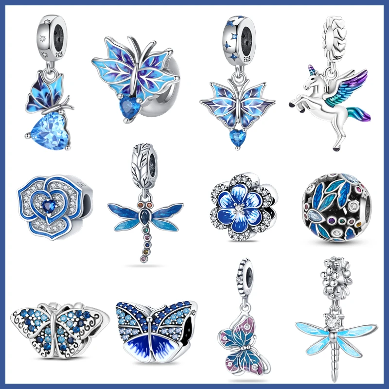 925 Sterling Silver Blue Murano Bead Pansy Flower Dangle Charm Fit Original pandora Brand Bracelet And Necklace Jewelry Gift
925 Sterling Silver Blue Murano Bead Pansy Flower Dangle Charm Fit Original pandora Brand Bracelet And Necklace Jewelry Gift