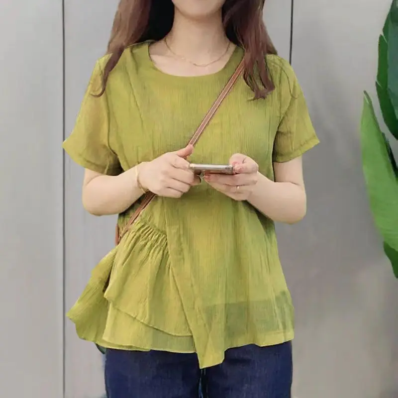 Women Short-sleeved T-shirt Solid Tops Casual Streetwear Loose Summer Tshirt Female Tee New Short Sleeve O-Neck Leisure Top A680
Women Short-sleeved T-shirt Solid Tops Casual Streetwear Loose Summer Tshirt Female Tee New Short Sleeve O-Neck Leisure Top A680
