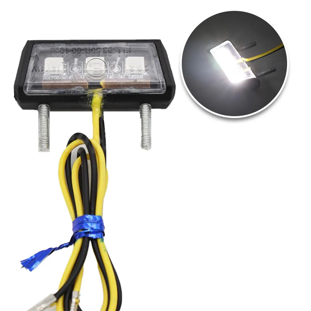 Durable LED License Plate Light for Motorcycles, 12V Mini Rear Tail Number Light, Black Color, Universal Fitment
Durable LED License Plate Light for Motorcycles, 12V Mini Rear Tail Number Light, Black Color, Universal Fitment