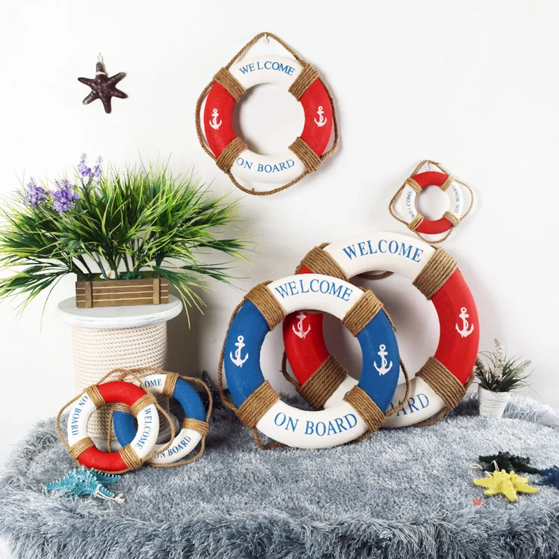 Mediterranean Rustic Life Buoy Wall Ornament Welcome Life Ring Foam Crafts Living Room Nautical Decoration for Home
Mediterranean Rustic Life Buoy Wall Ornament Welcome Life Ring Foam Crafts Living Room Nautical Decoration for Home