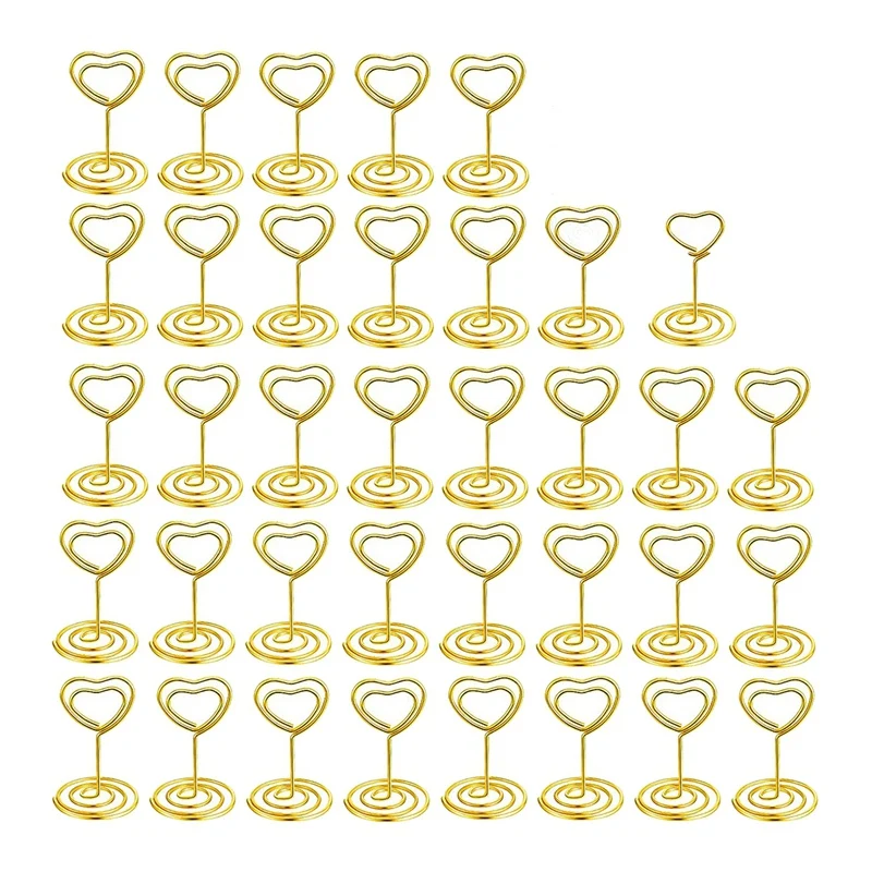 36 Pieces Heart Style Place Card Holder Table Number Holder Picture Clamps Menu Memo Clips For Restaurants Wedding Party
36 Pieces Heart Style Place Card Holder Table Number Holder Picture Clamps Menu Memo Clips For Restaurants Wedding Party