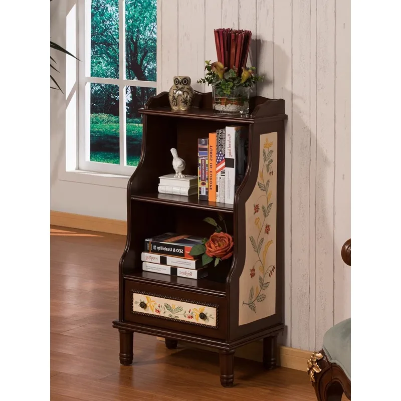 Европейский Американский одиночный книжный шкаф, маленькая книжная полка, ретро шкаф для демонстрации, хозяйственная стойка, пасторальная окрашенная мебель, шкафчик 2008
