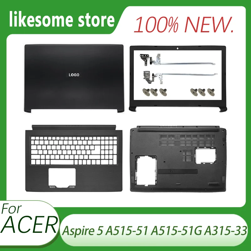 

New Laptop Replacment Case For Acer Aspire 5 A515-51 A515-51G A315-33 LCD Back Cover/Front Bezel/Hinges/Palmrest/Bottom Case