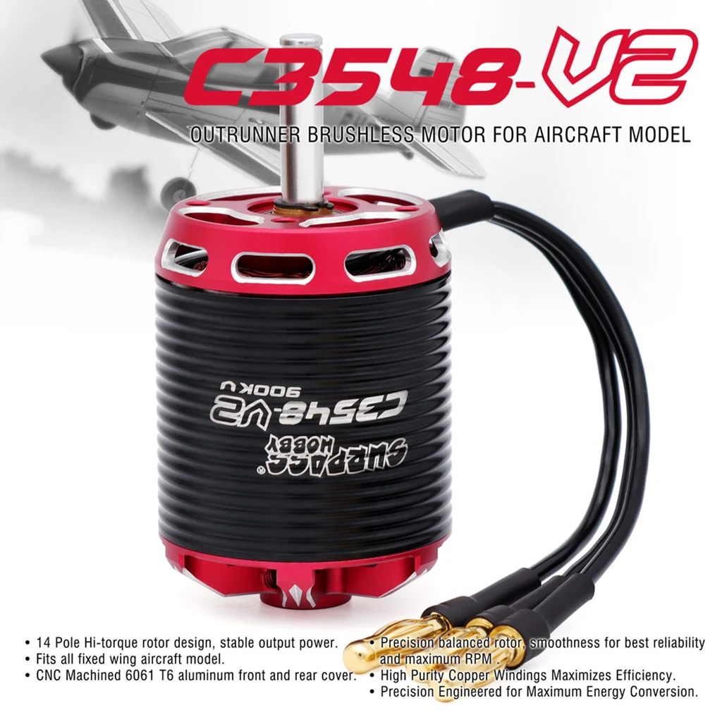Surpass Hobby C2822 C2826 C2830 C2834 C2838 C3530 C3536 V2 2-3S 2-4S 14-pole Outrunner Brushless Motor For Fixed-wing Aircraft
Surpass Hobby C2822 C2826 C2830 C2834 C2838 C3530 C3536 V2 2-3S 2-4S 14-pole Outrunner Brushless Motor For Fixed-wing Aircraft