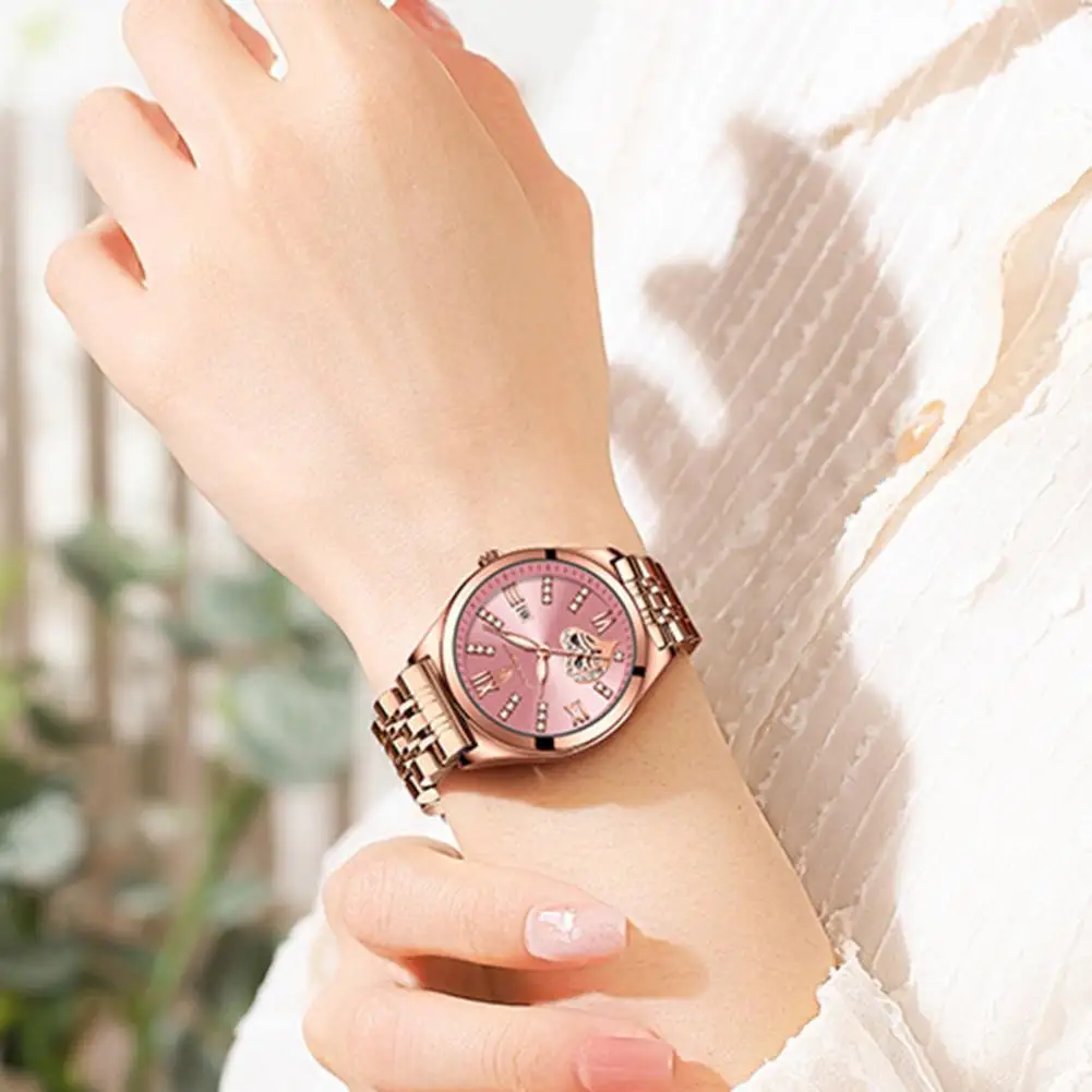 Women Dress Watch Shiny Ladies Watch Elegant Ladies Dress Wristwatch Waterproof Stainless Steel Strap Calendar Display Fashion
Women Dress Watch Shiny Ladies Watch Elegant Ladies Dress Wristwatch Waterproof Stainless Steel Strap Calendar Display Fashion