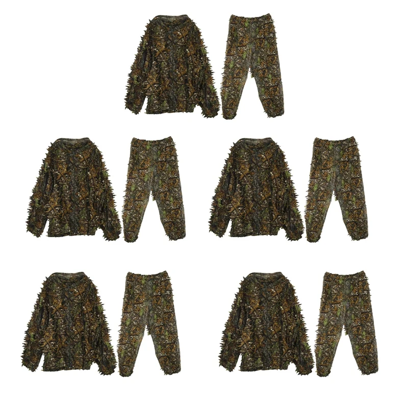 5X 3D Leaf Adults Ghillie Suit Woodland Camo/Camouflage Hunting Deer Stalking In
5X 3D Leaf Adults Ghillie Suit Woodland Camo/Camouflage Hunting Deer Stalking In