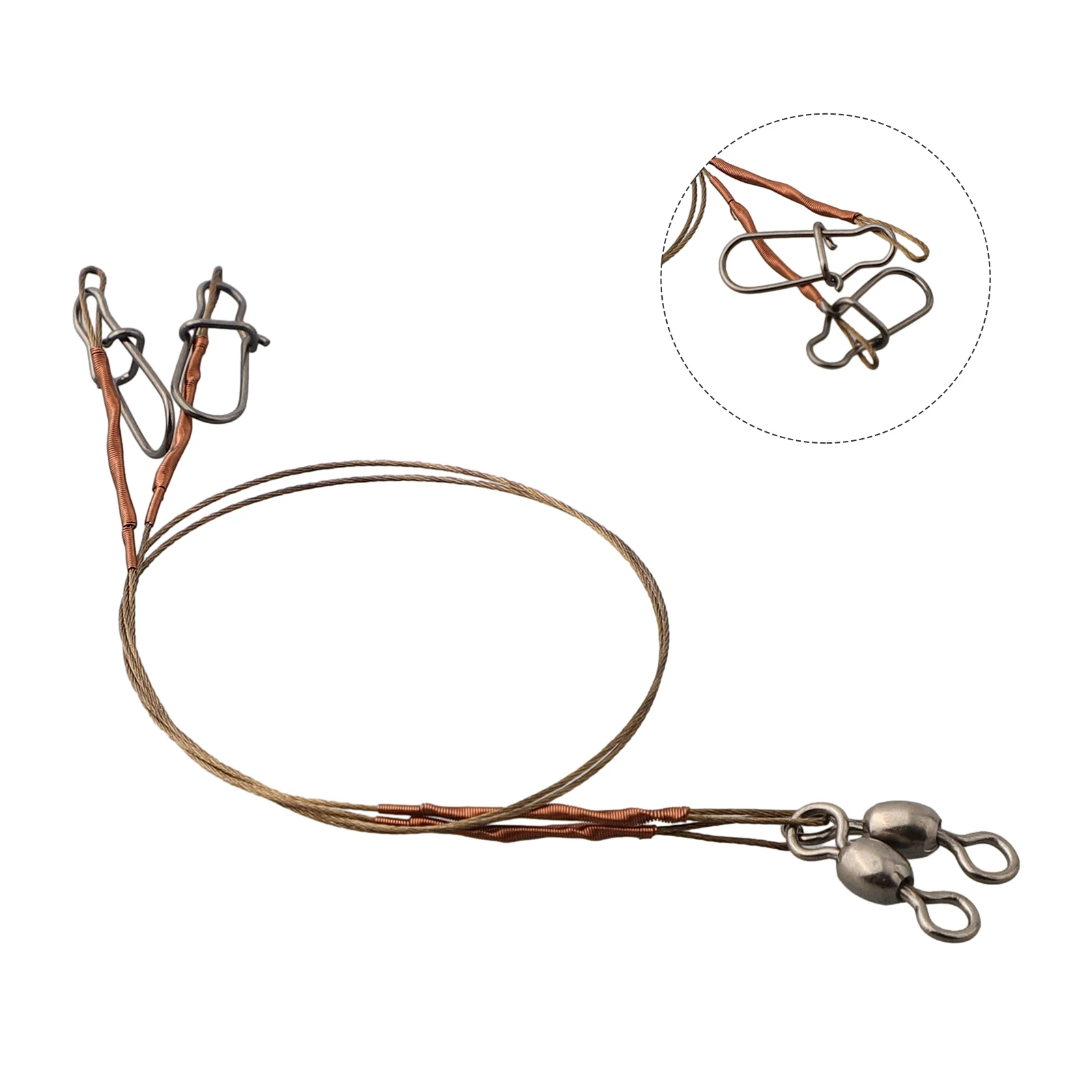 2pcs/Pack Fishing Line Steel Wire Leader With Snap & Swivels Wire Leadcore Leash 20/30/40cm Anti Bite Steel Fishing Accessory
2pcs/Pack Fishing Line Steel Wire Leader With Snap & Swivels Wire Leadcore Leash 20/30/40cm Anti Bite Steel Fishing Accessory